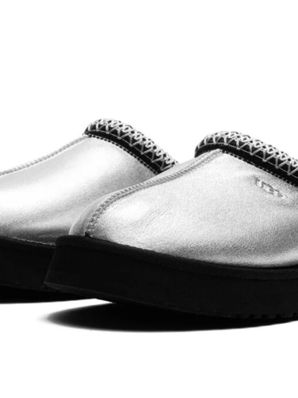 UGG Metallic Silver Slip-On Mule